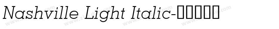 Nashville Light Italic字体转换